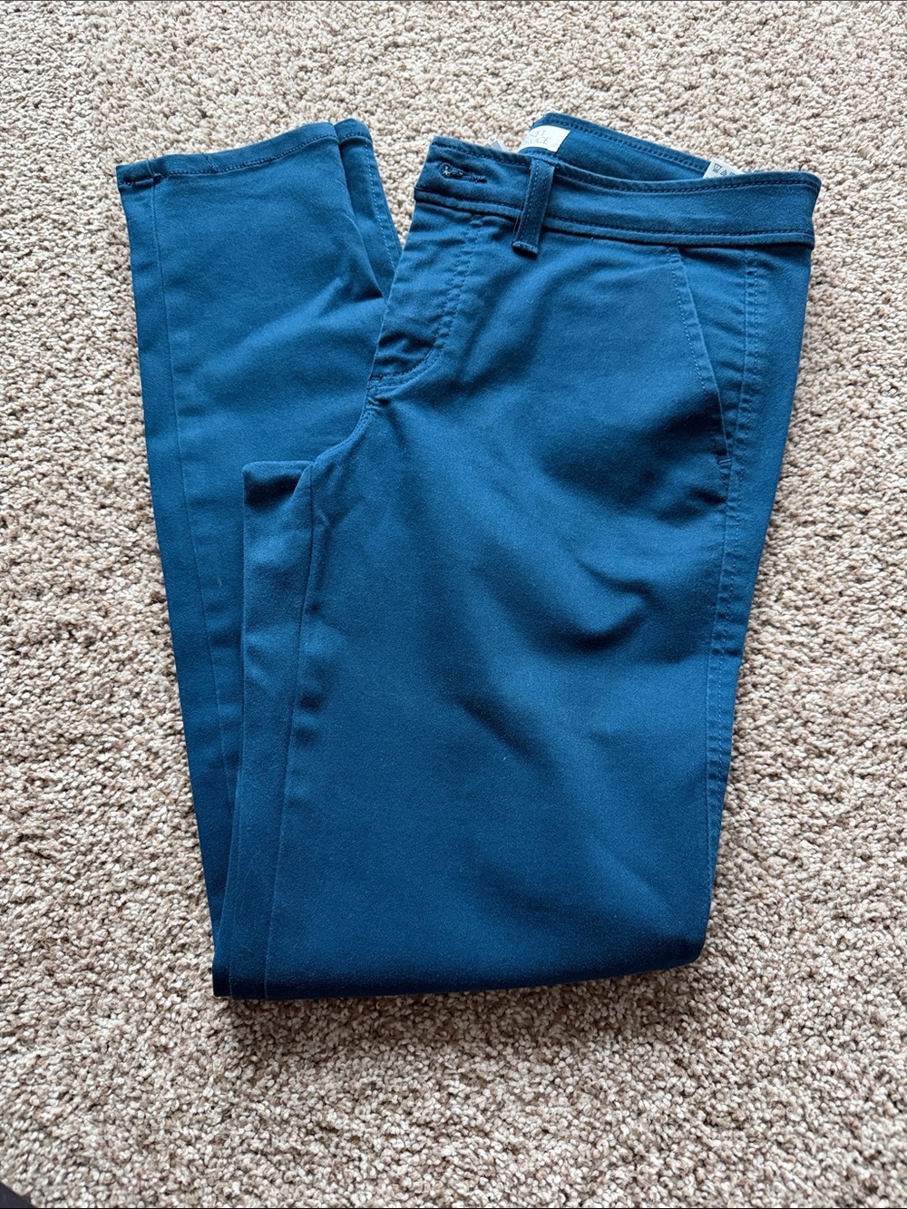 Market & Spruce Slim Chinos in Deep Teal Blue